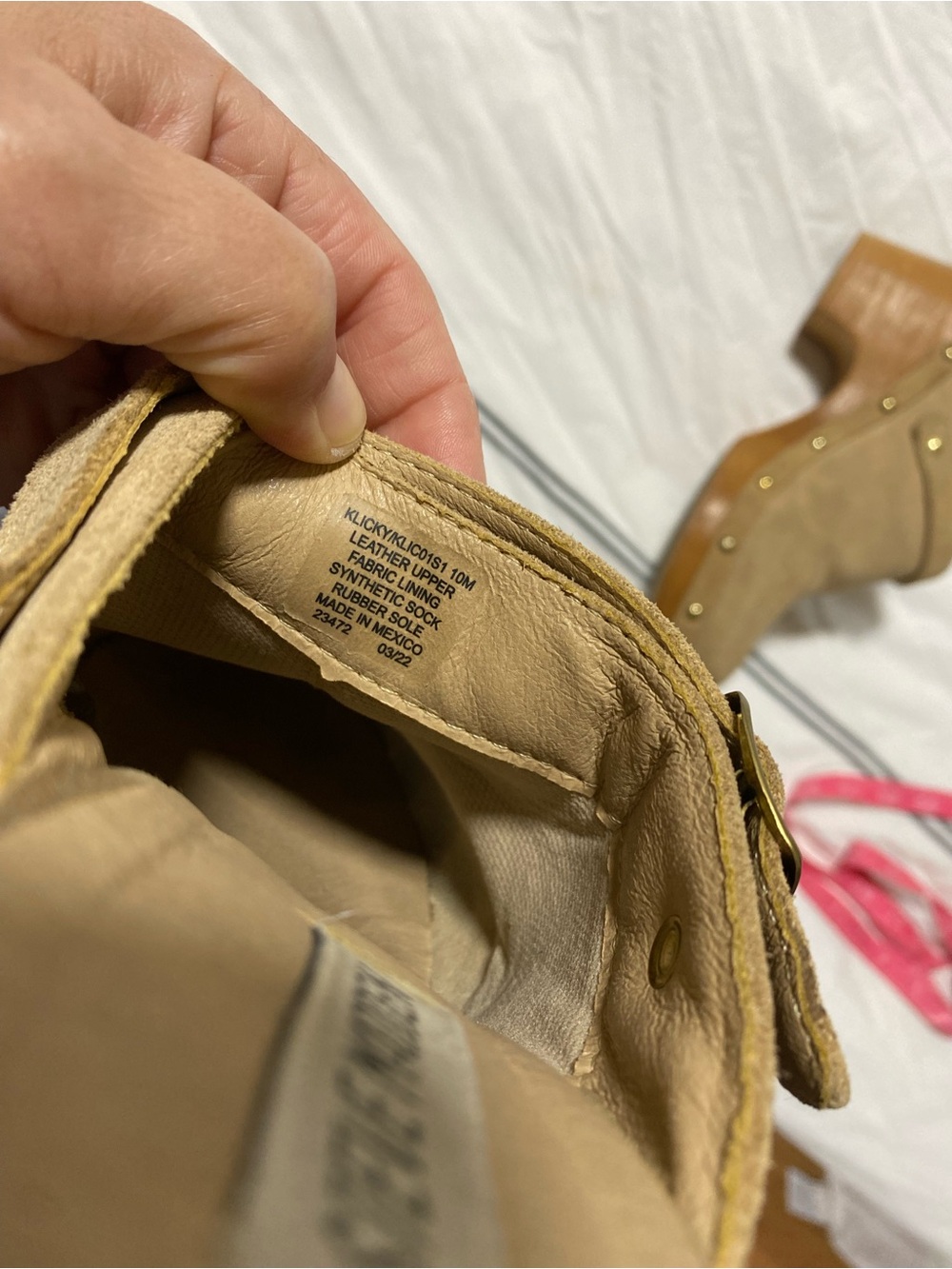 Steve Madden Tan Suede Wood-Effect Clogs - Picture 9 of 9